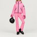 Goldbergh women's Porter Ski Jacket in Pink Cosmos – ski pose view. AI-generated from manufacturer imagery.