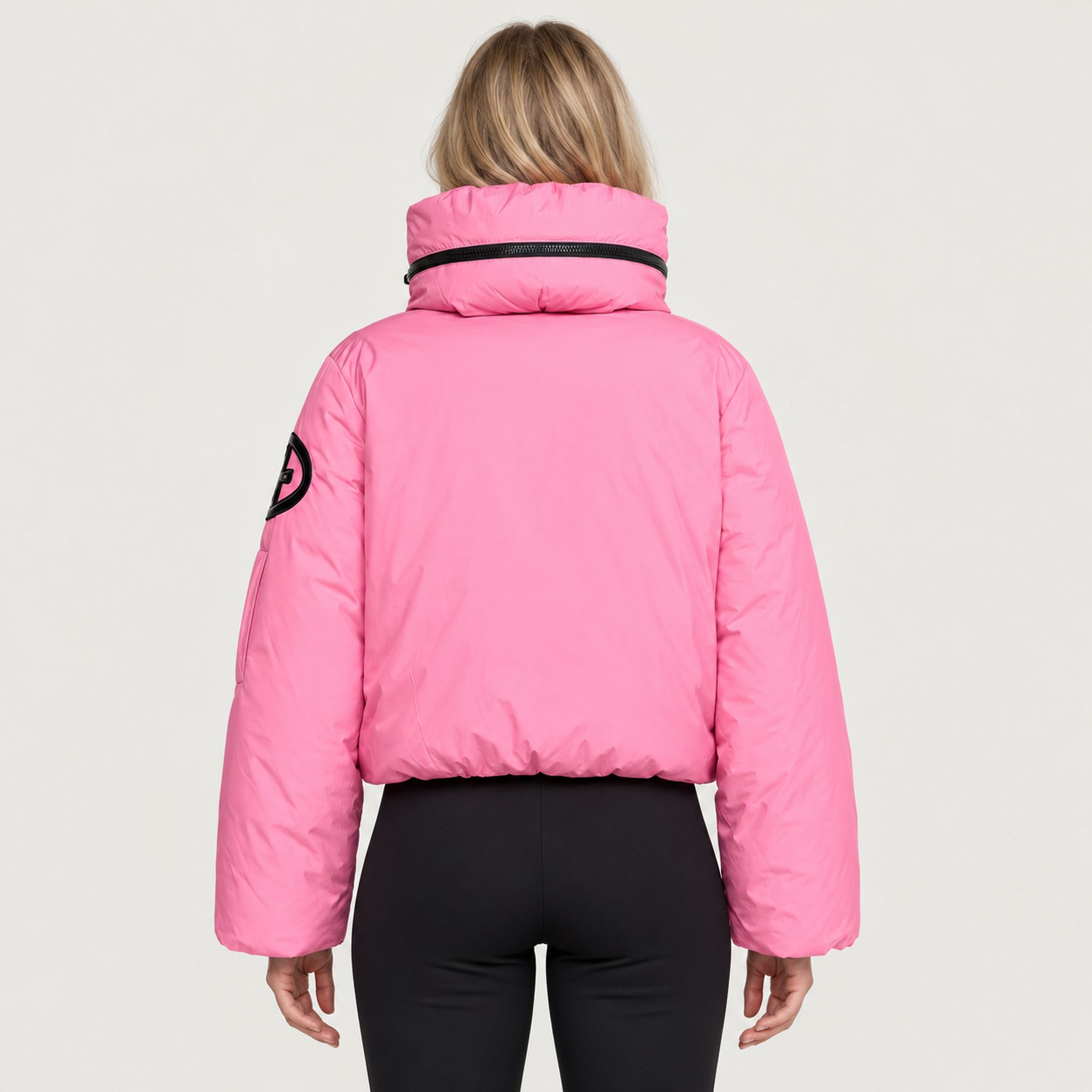 Goldbergh womens Porter Ski Jacket in Pink Cosmos (Pink Cosmos) - model back. AI-generated from manufacturer imagery.