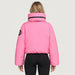 Goldbergh womens Porter Ski Jacket in Pink Cosmos (Pink Cosmos) - model back. AI-generated from manufacturer imagery.