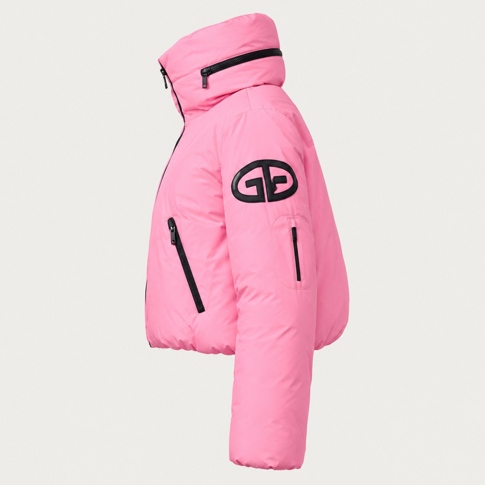 Goldbergh womens Porter Ski Jacket in Pink Cosmos (Pink Cosmos) - side. AI-generated from manufacturer imagery.