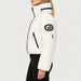 Goldbergh womens Porter Ski Jacket in White (Snow White) - model side. AI-generated from manufacturer imagery.