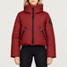 Goldbergh womens Porter Ski Jacket in Vino Rosso (Vino Rosso) - model front. AI-generated from manufacturer imagery.