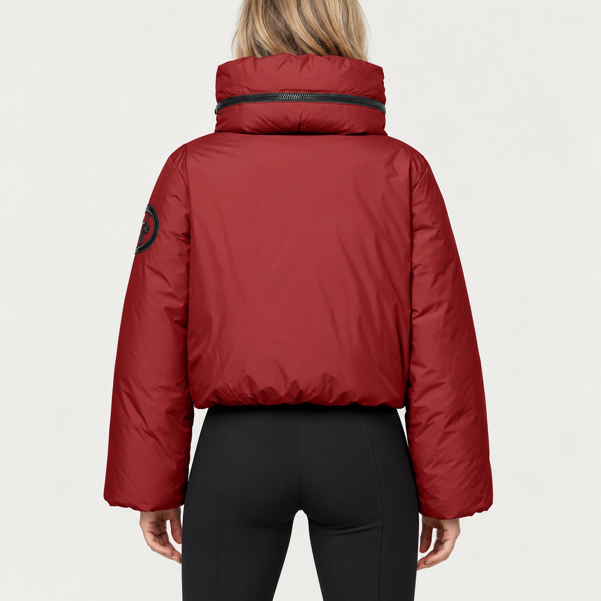 Goldbergh womens Porter Ski Jacket in Vino Rosso (Vino Rosso) - model back. AI-generated from manufacturer imagery.