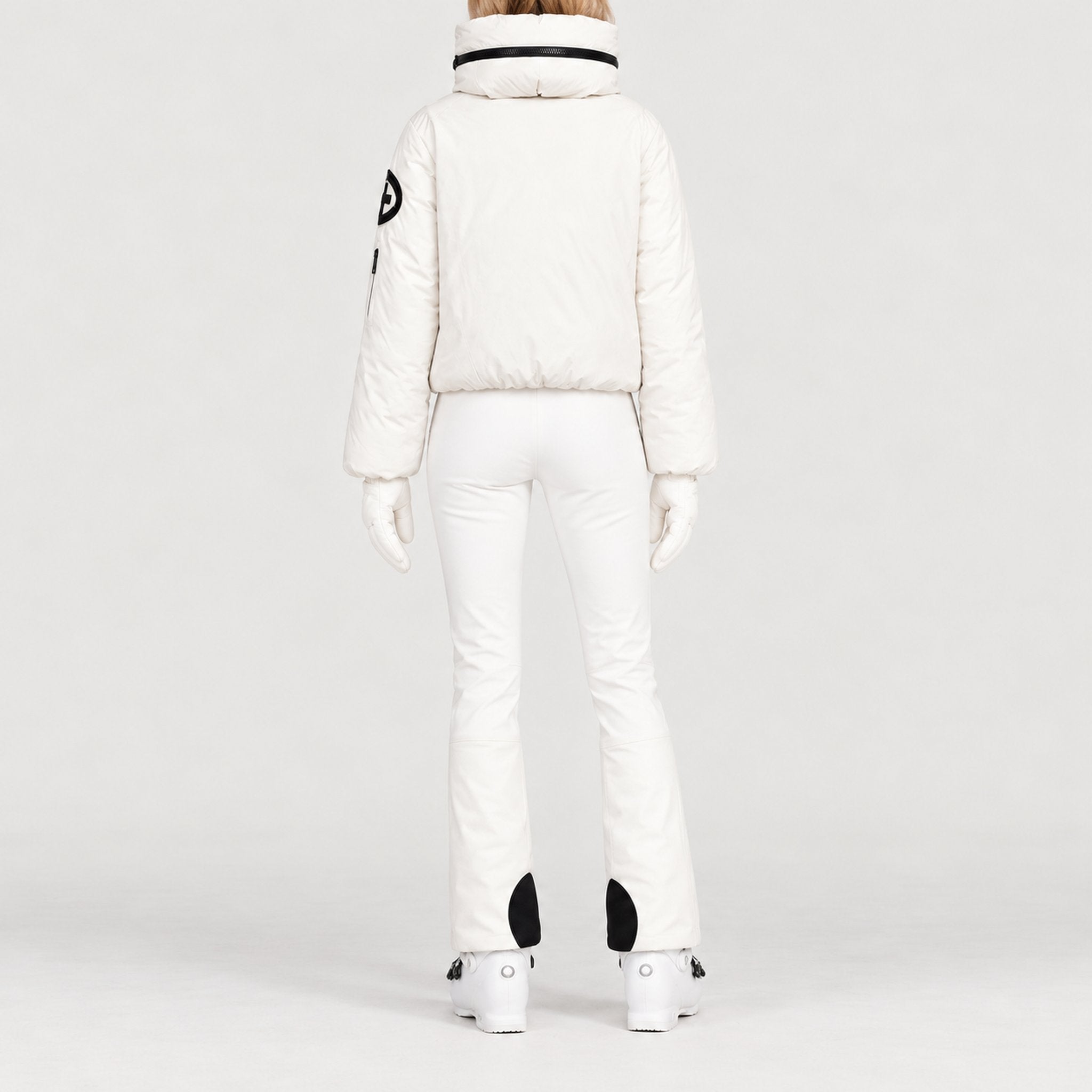 Goldbergh women's Porter Ski Jacket in White – back on model.