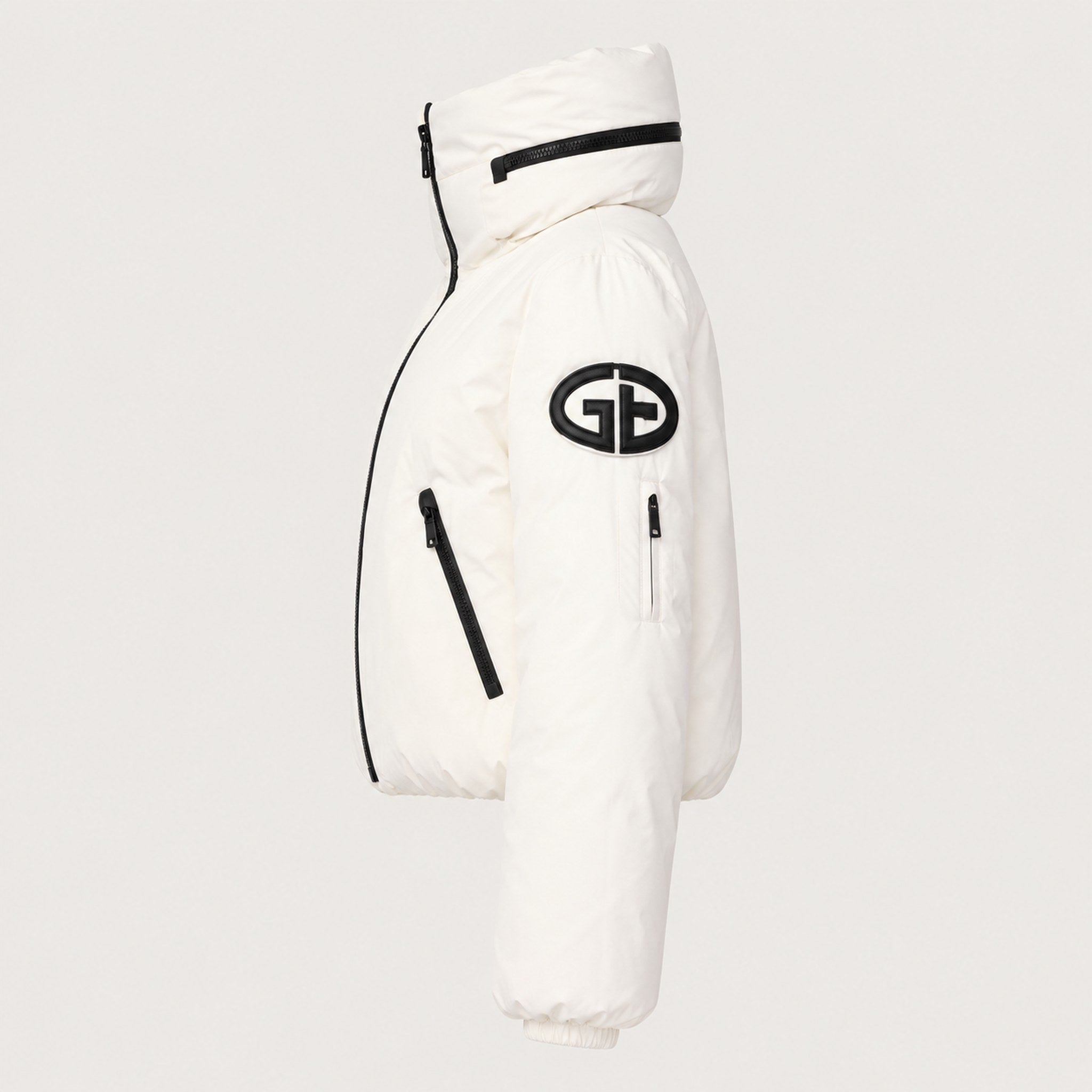 Goldbergh women's Porter Ski Jacket in White – side view. AI-generated from manufacturer imagery.