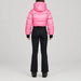 Goldbergh Sayaka Ski Suit in Pink Cosmos — model back. AI-generated from manufacturer reference photographs.