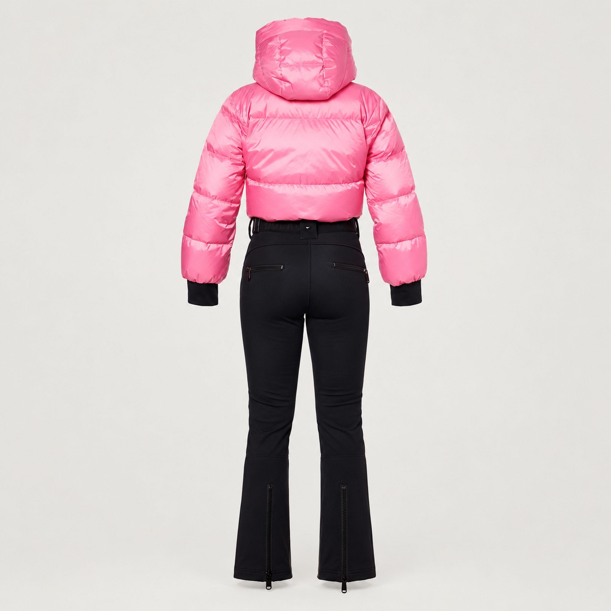 Goldbergh Sayaka Ski Suit in Pink Cosmos — back. AI-generated from manufacturer reference photographs.