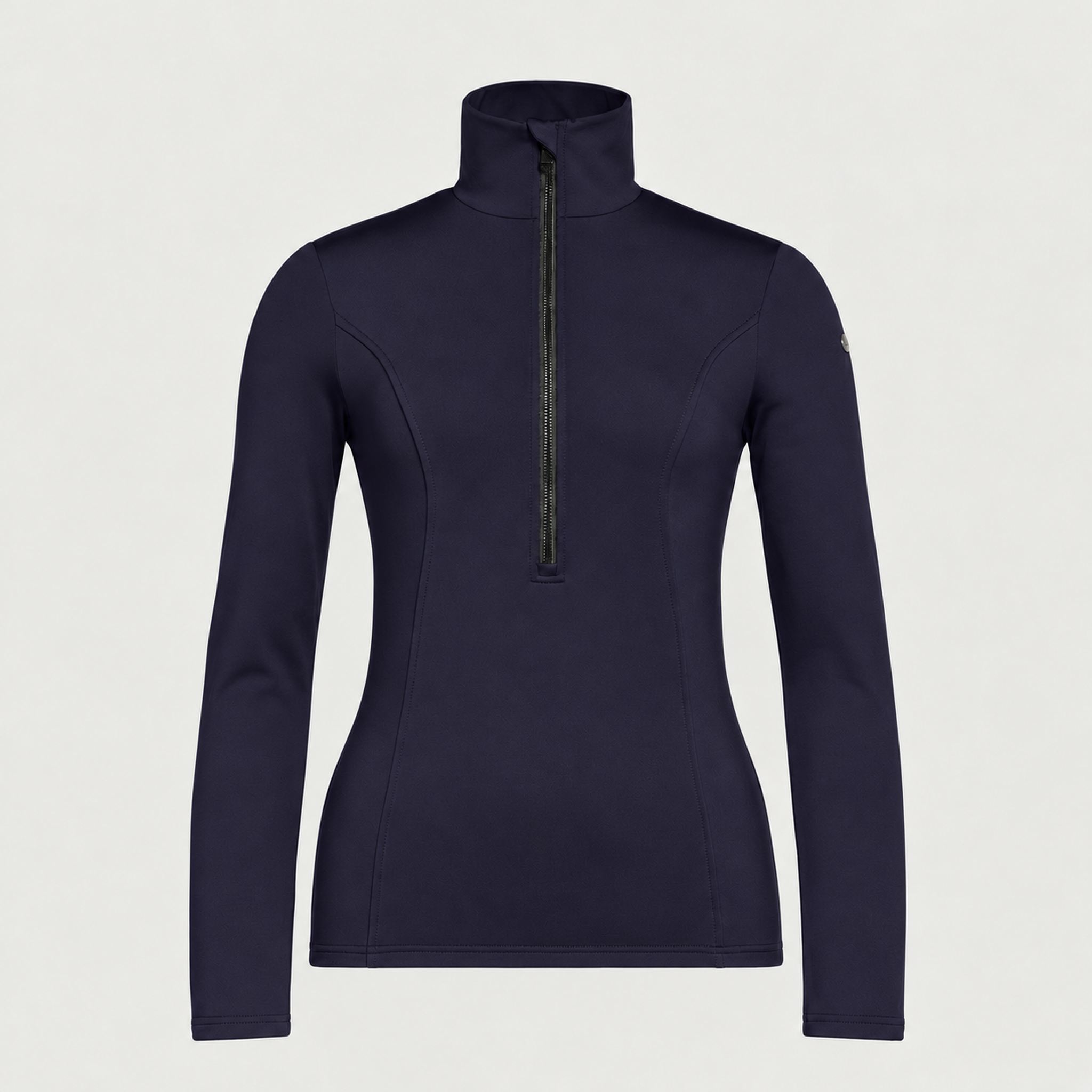 Goldbergh Serena Pully in French Blue in French Blue — front. AI-generated from manufacturer reference photographs.