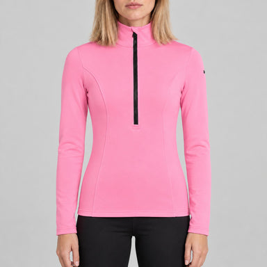 Goldbergh Serena Pully in Pink Cosmos in Pink Cosmos — model front. AI-generated from manufacturer reference photographs.