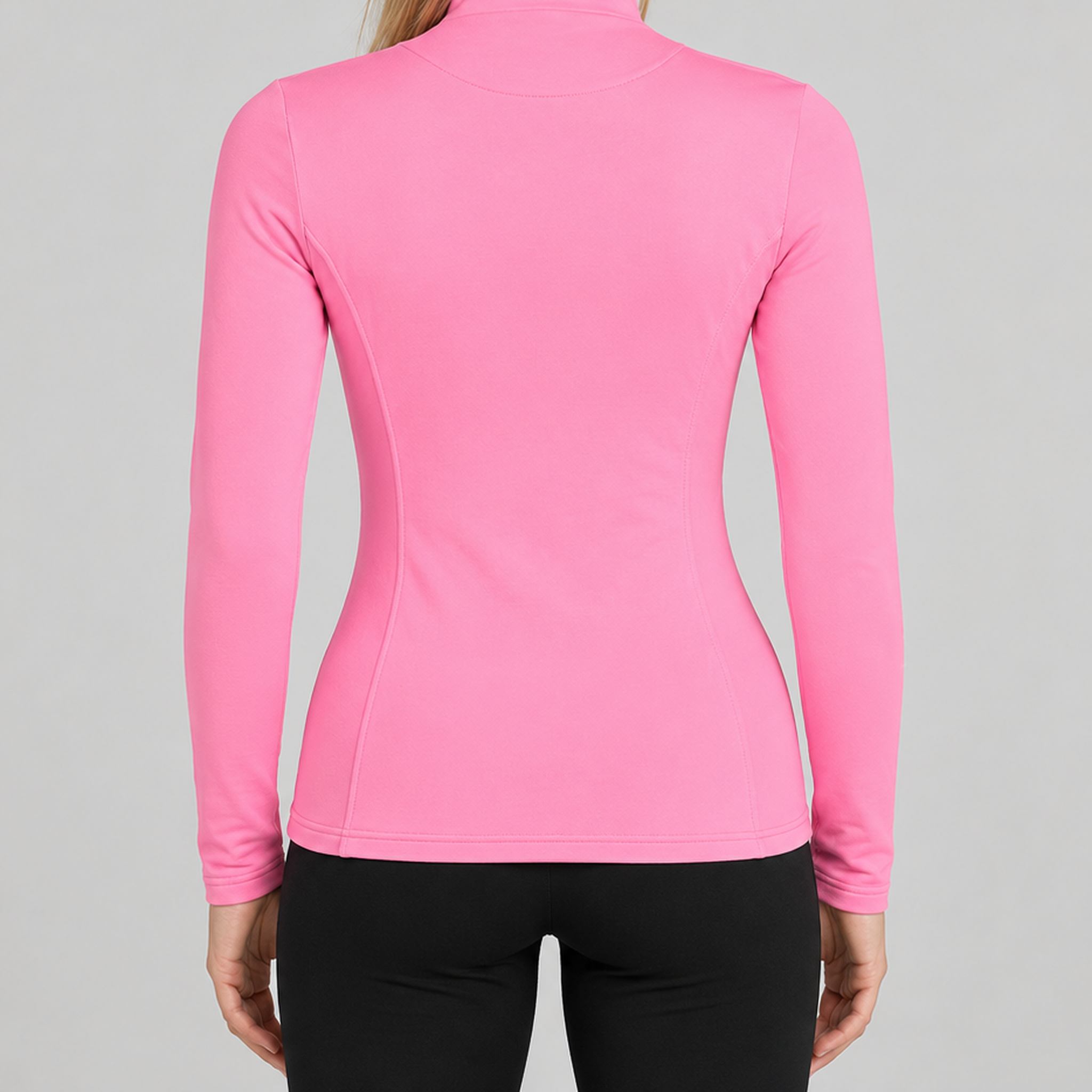 Goldbergh Serena Pully in Pink Cosmos in Pink Cosmos — model back. AI-generated from manufacturer reference photographs.