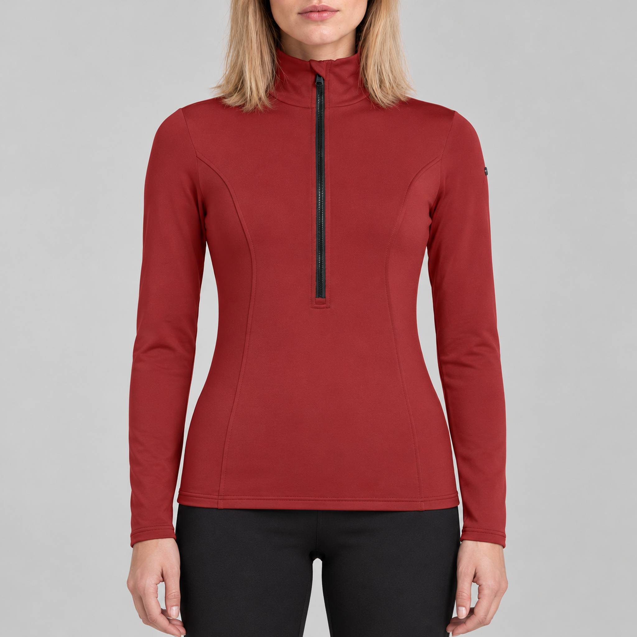 Goldbergh Serena Pully in Vino Rosso in Vino Rosso — model front. AI-generated from manufacturer reference photographs.