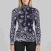 Goldbergh Toriko Pully in Bandana Paisley Blue in Bandana Paisley Blue — model front. AI-generated from manufacturer reference photographs.
