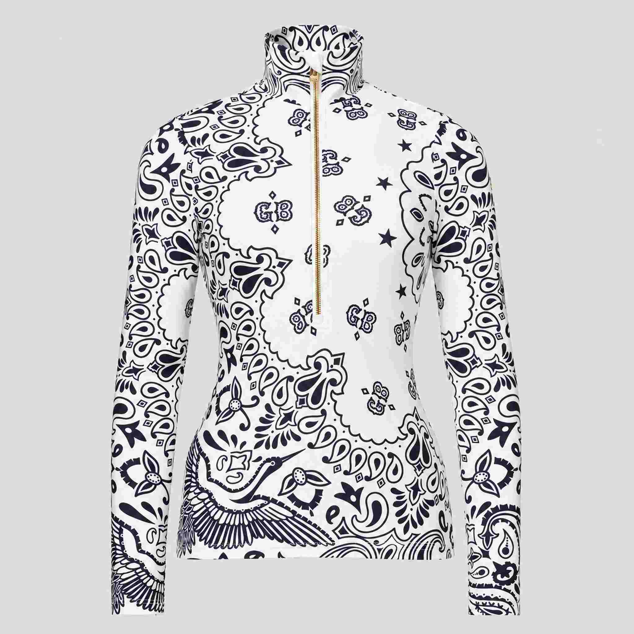 Goldbergh Toriko Pully in Paisley White in Paisley White — front. AI-generated from manufacturer reference photographs.
