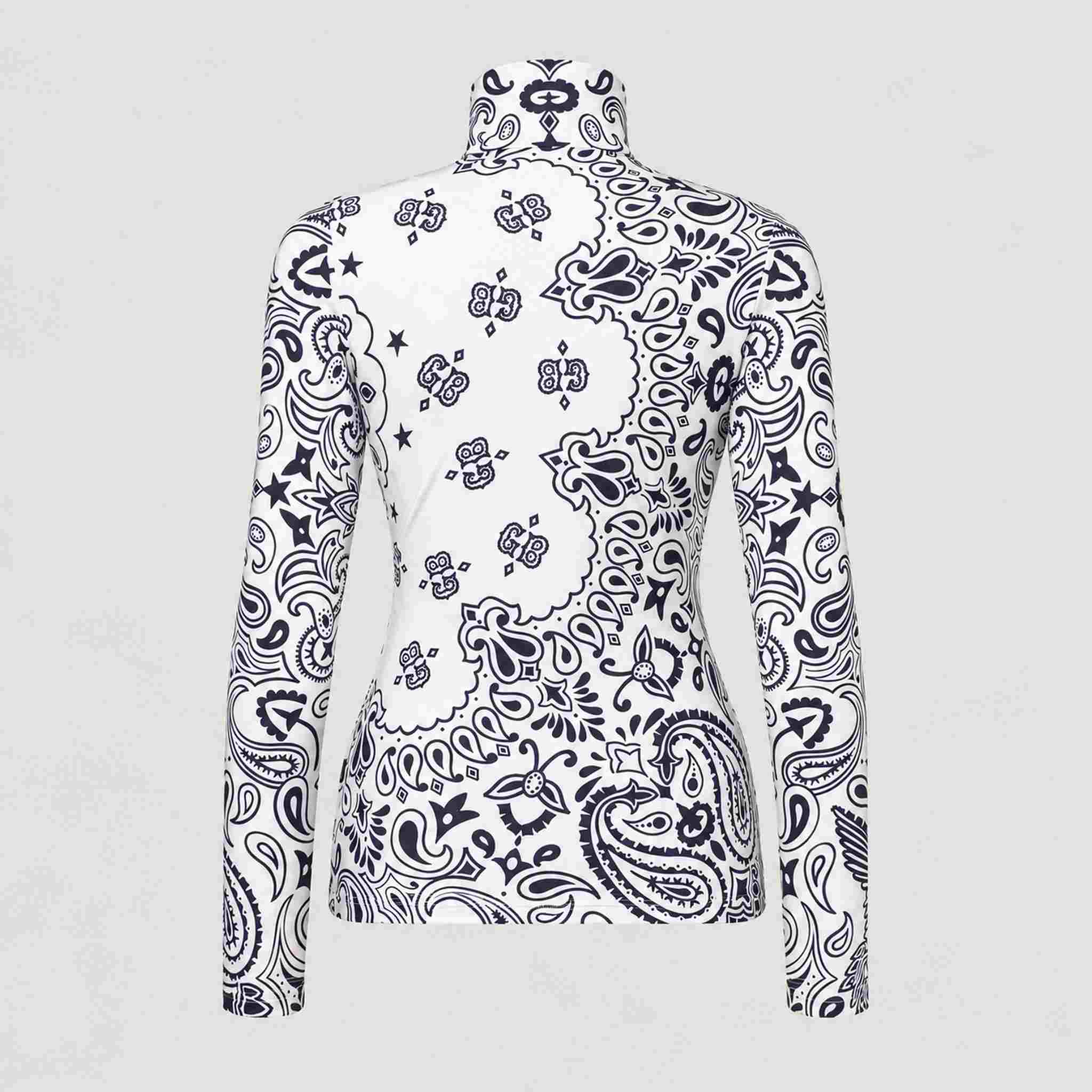 Goldbergh Toriko Pully in Paisley White in Paisley White — back. AI-generated from manufacturer reference photographs.