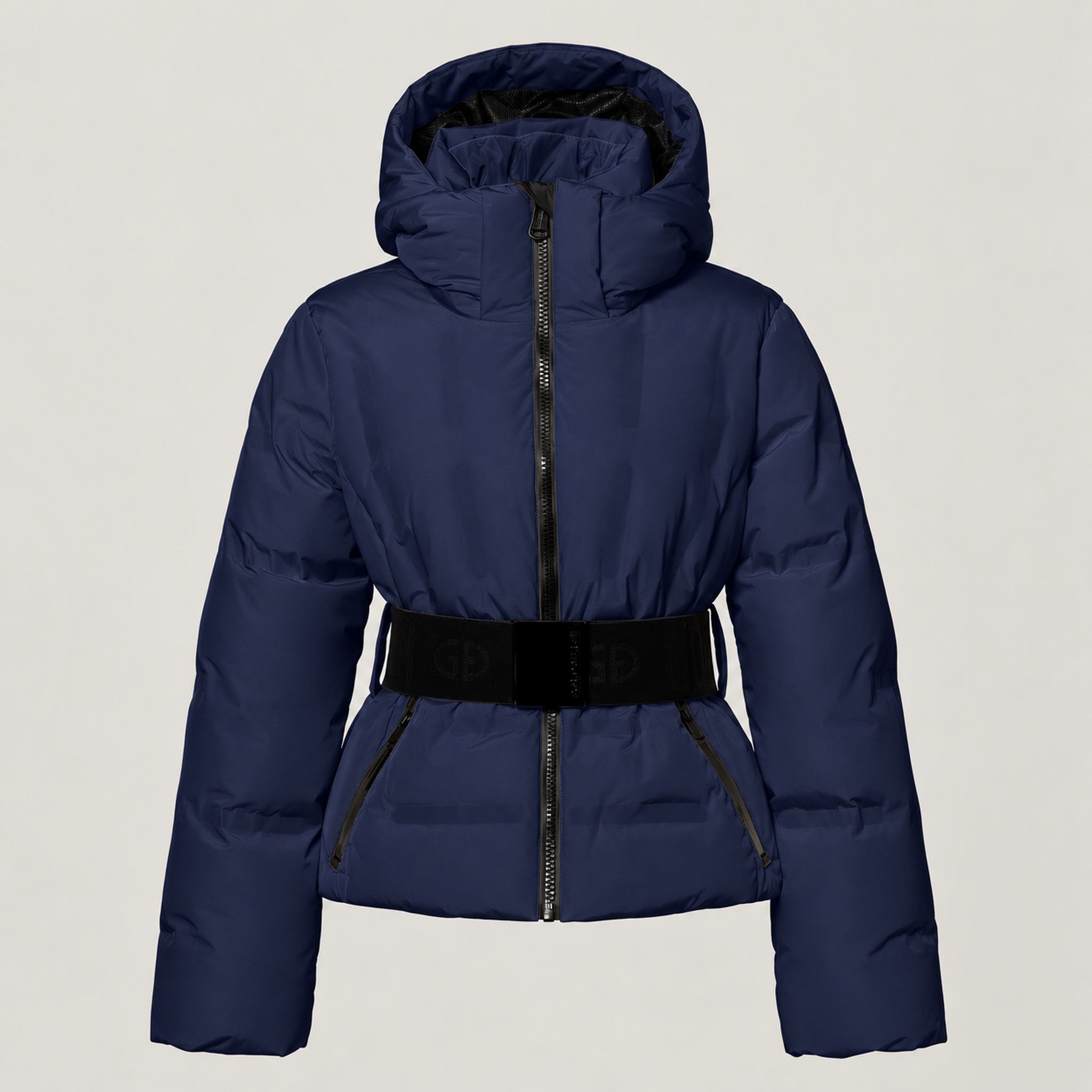 Goldbergh Umi Ski Jacket in French Blue in French Blue — front. AI-generated from manufacturer reference photographs.
