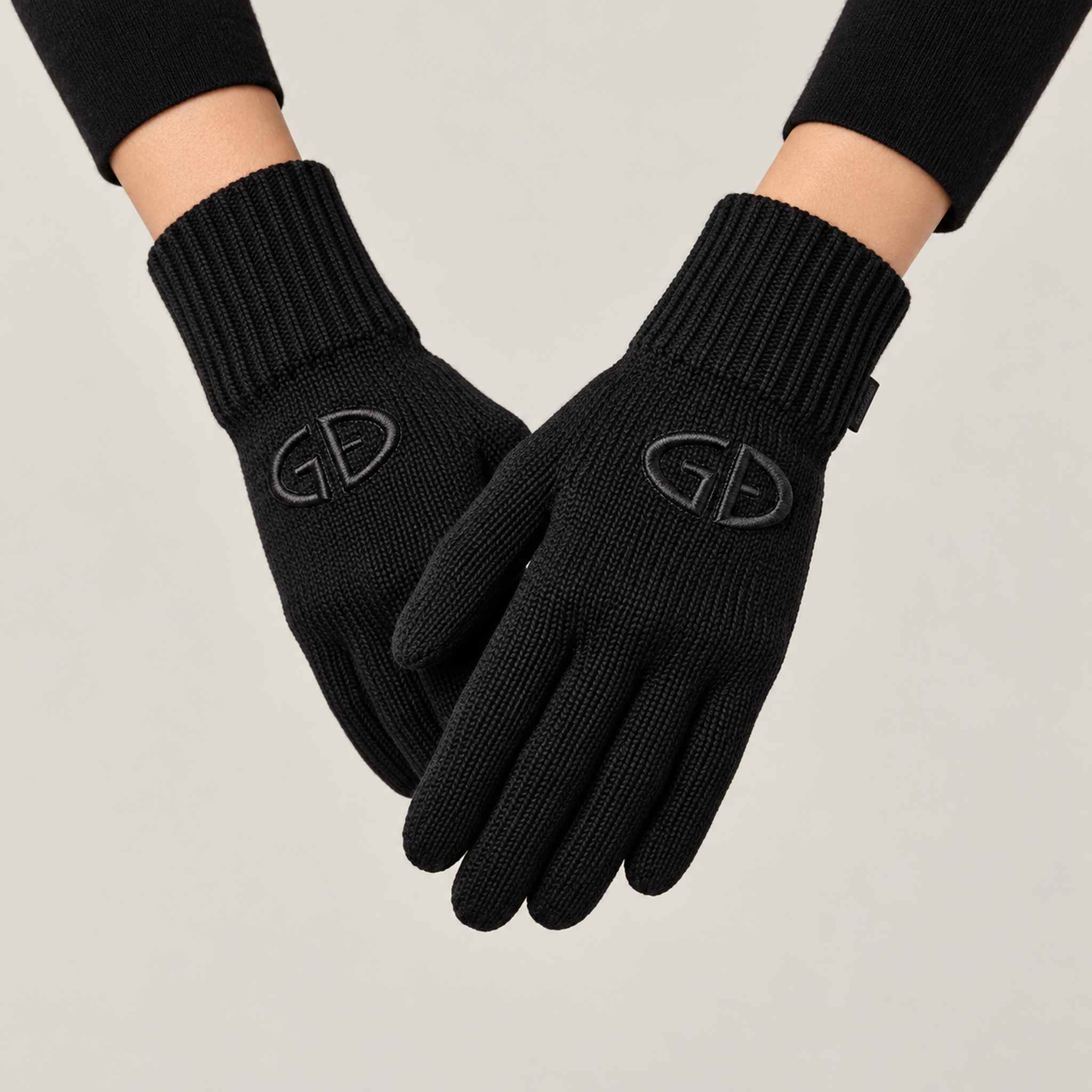 Goldbergh Vanity Gloves in Black in Black — model side. AI-generated from manufacturer reference photographs.