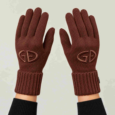 Goldbergh Vanity Gloves in Deep Mocha in Deep Mocha — model front. AI-generated from manufacturer reference photographs.