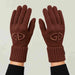 Goldbergh Vanity Gloves in Deep Mocha in Deep Mocha — model front. AI-generated from manufacturer reference photographs.