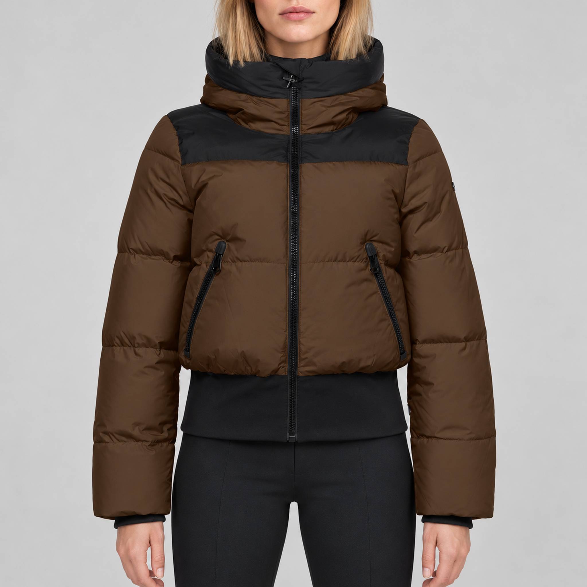 Goldbergh Village Ski Jacket in Army in Army — model front. AI-generated from manufacturer reference photographs.