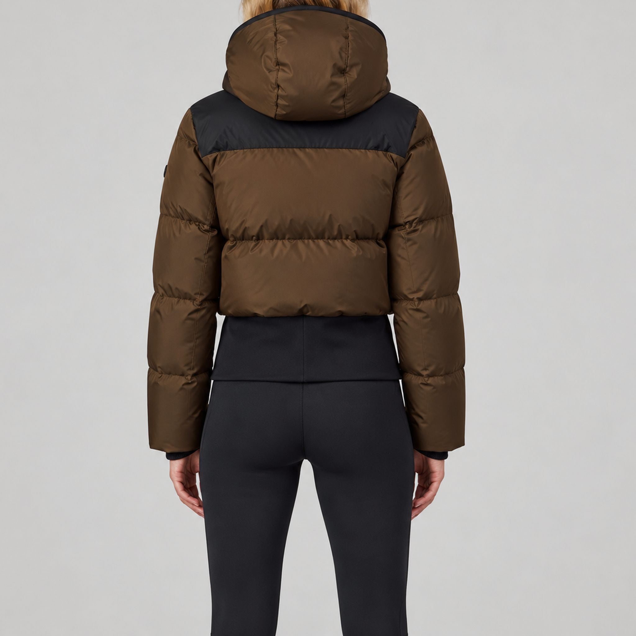 Goldbergh Village Ski Jacket in Army in Army — model back. AI-generated from manufacturer reference photographs.