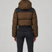 Goldbergh Village Ski Jacket in Army in Army — model back. AI-generated from manufacturer reference photographs.