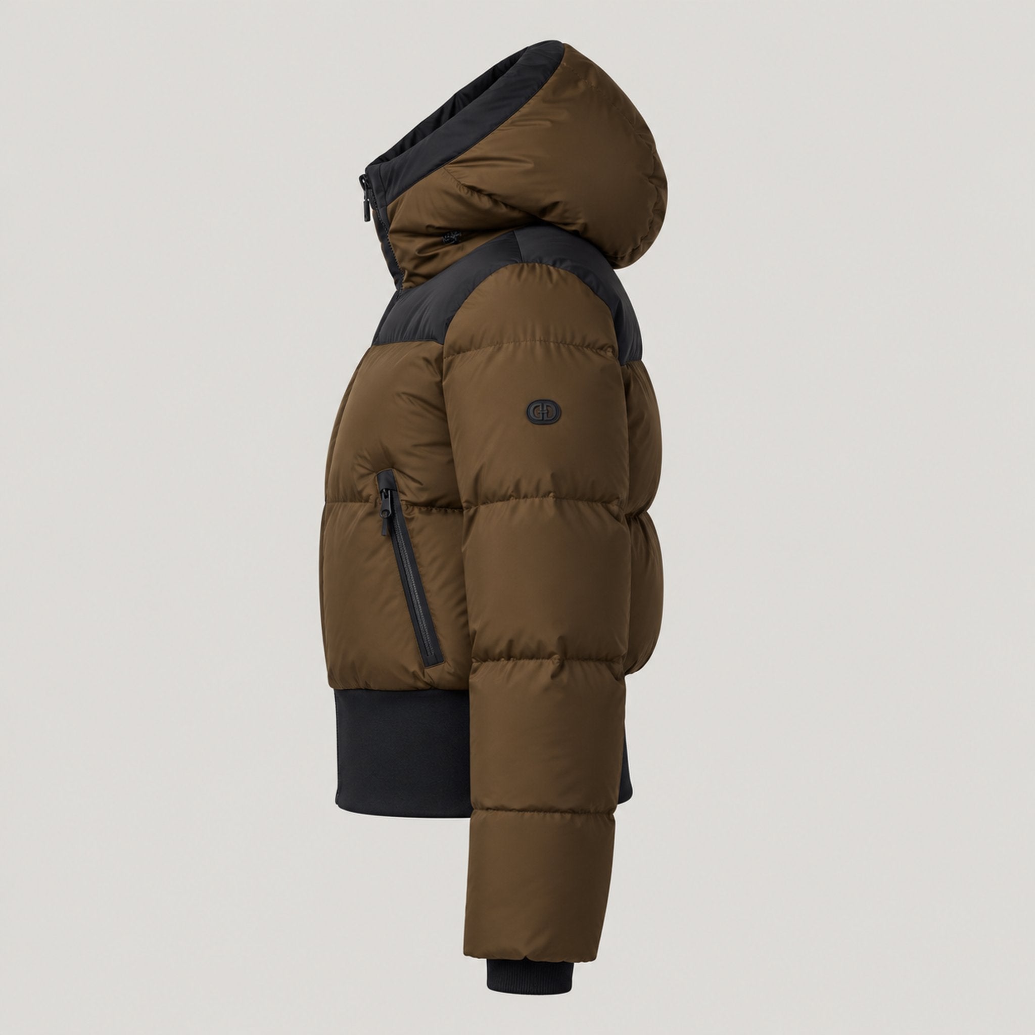Goldbergh women's Village Ski Jacket in Army – side view. AI-generated from manufacturer imagery.