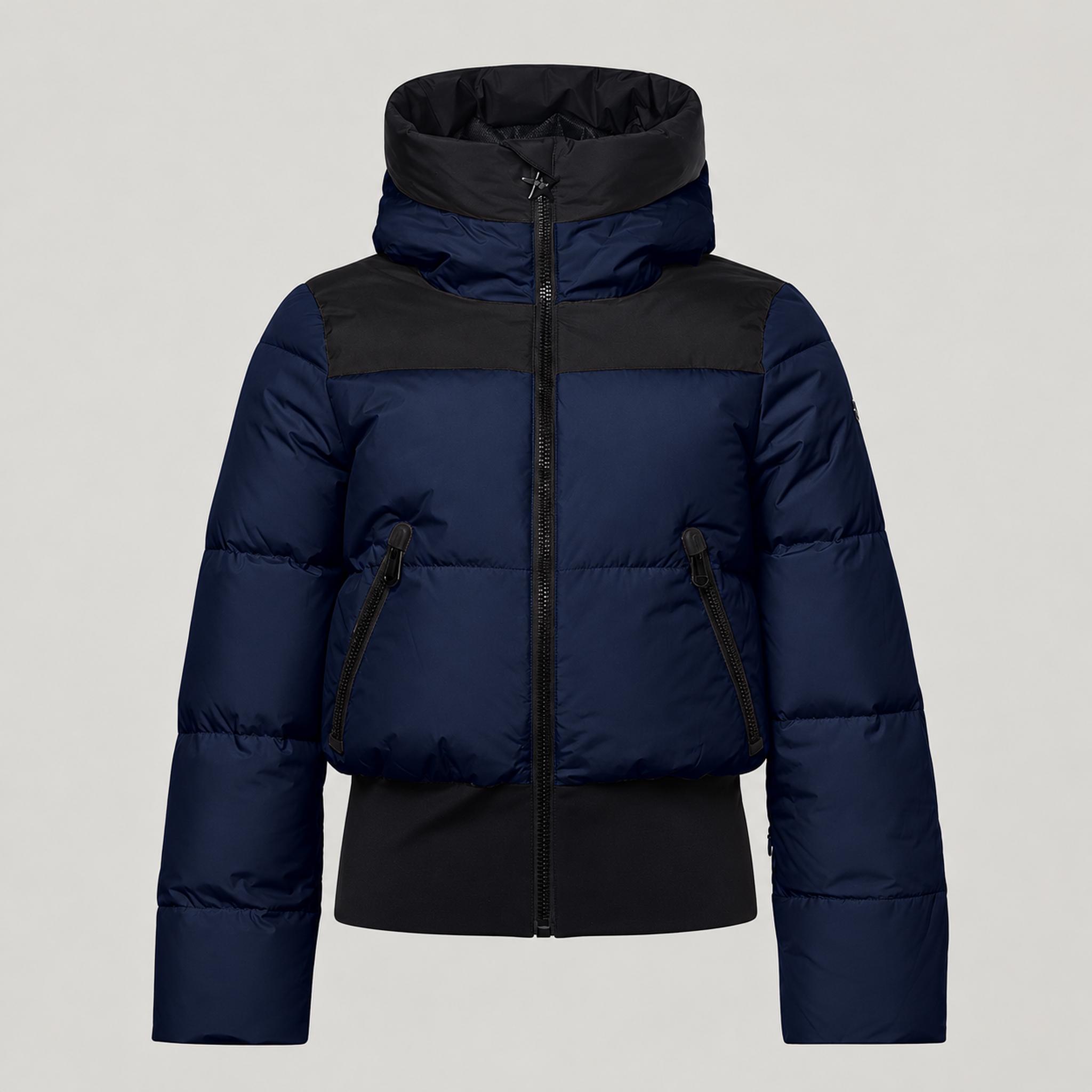 Goldbergh Village Ski Jacket in French Blue in French Blue — front. AI-generated from manufacturer reference photographs.