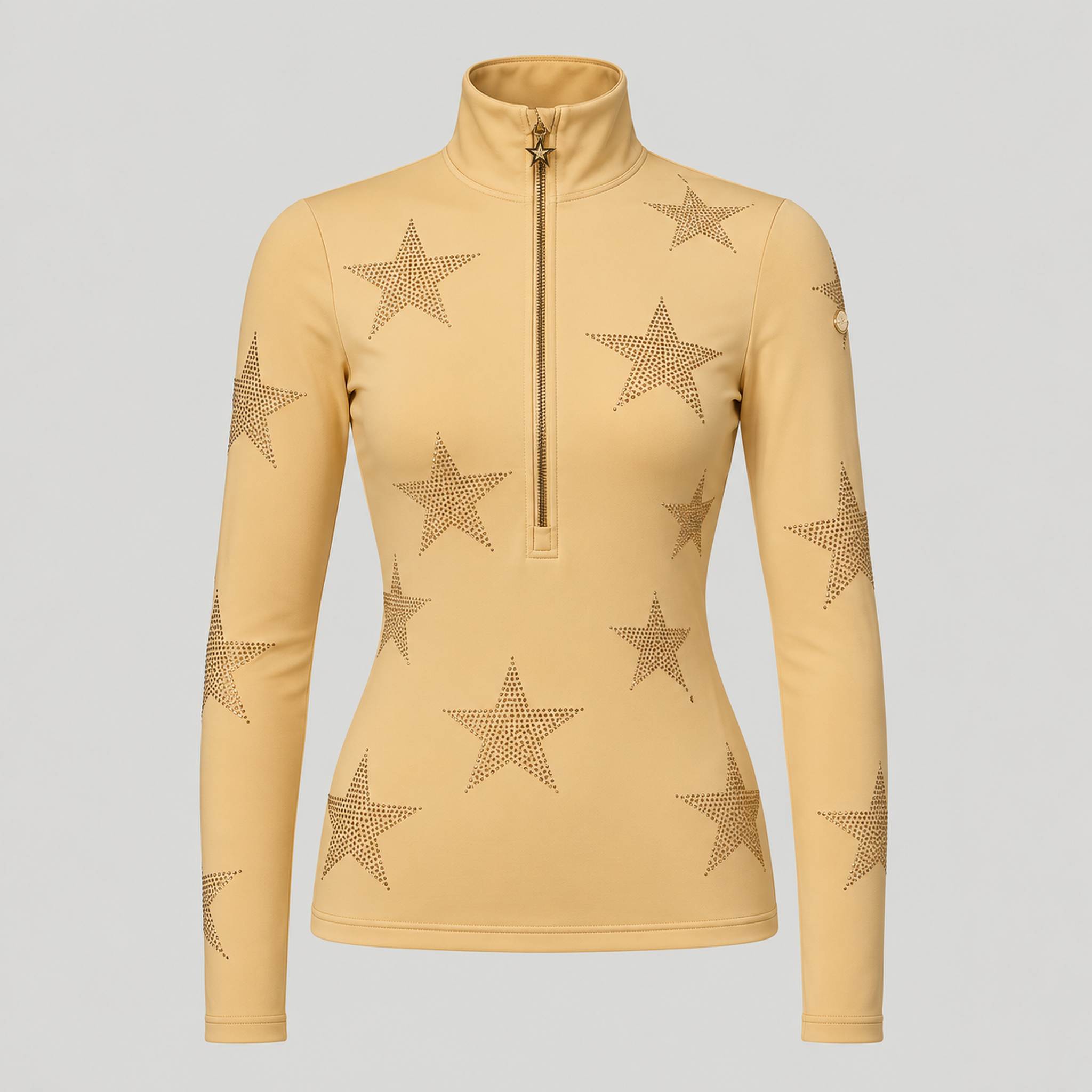Goldbergh women's Yura Pully in Lark – front. AI-generated from manufacturer reference images.