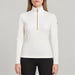 Goldbergh women's Yura Pully in Snow White – model front. AI-generated from manufacturer reference images.
