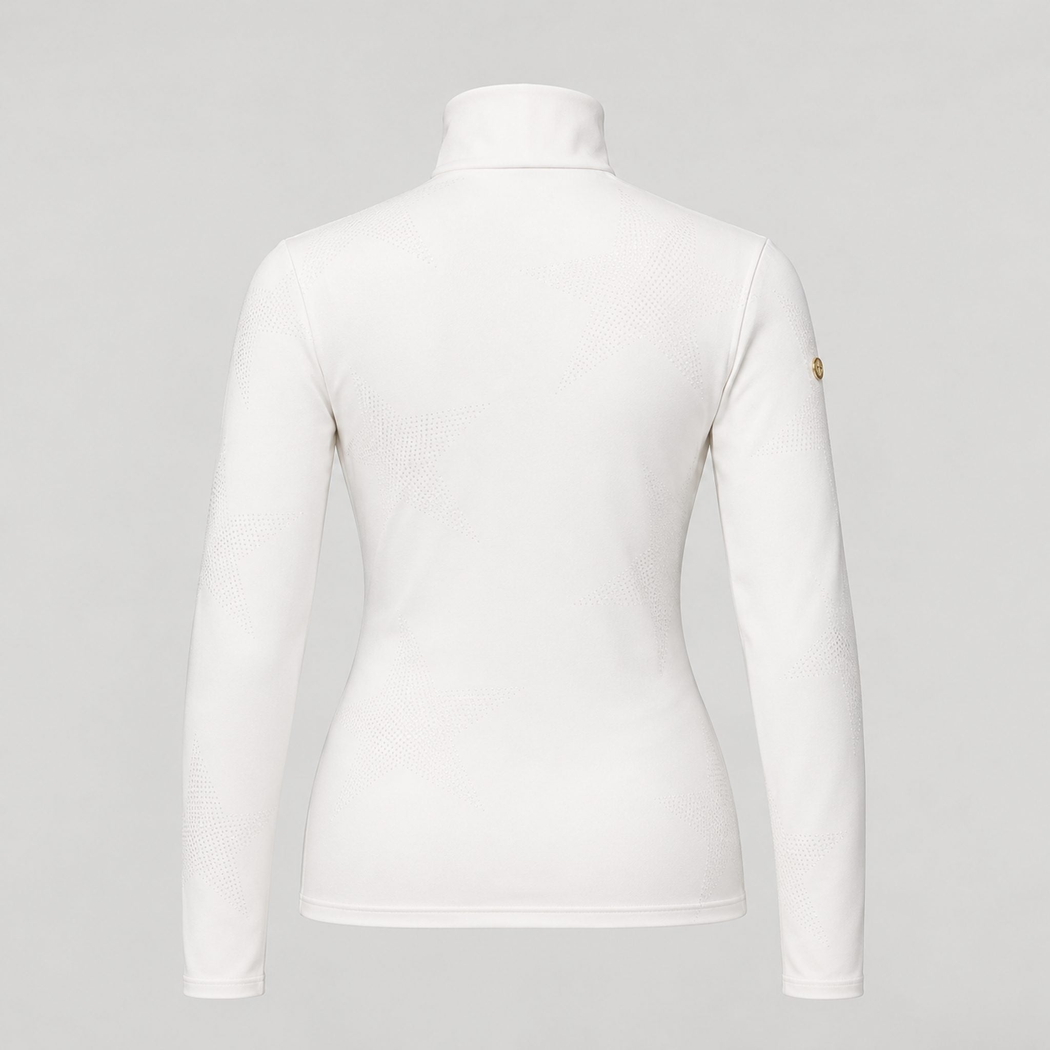 Goldbergh women's Yura Pully in Snow White – back. AI-generated from manufacturer reference images.