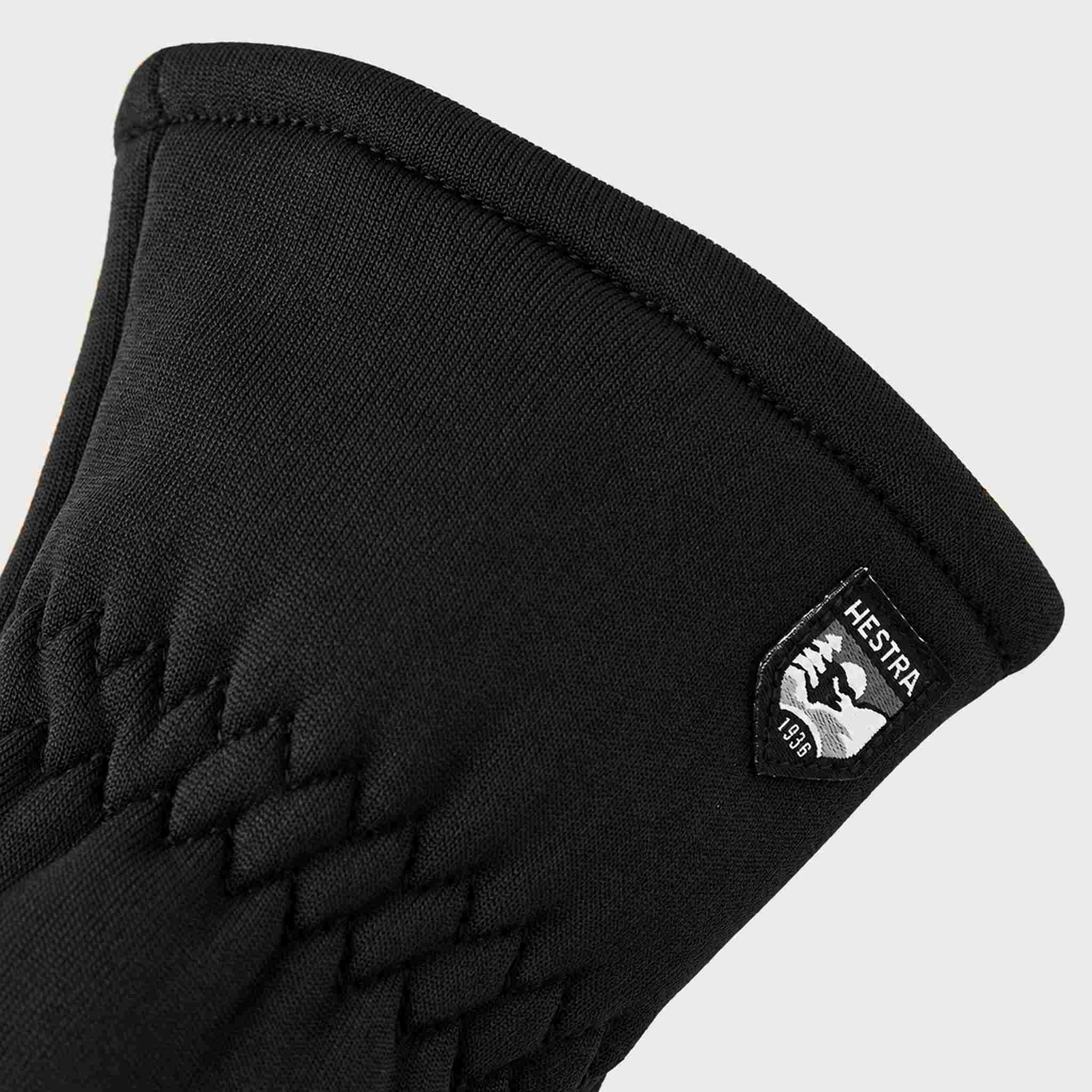 Hestra unisex Touch Point Fleece Liner Gloves (Black) - product detail view 2. AI-generated from manufacturer imagery.