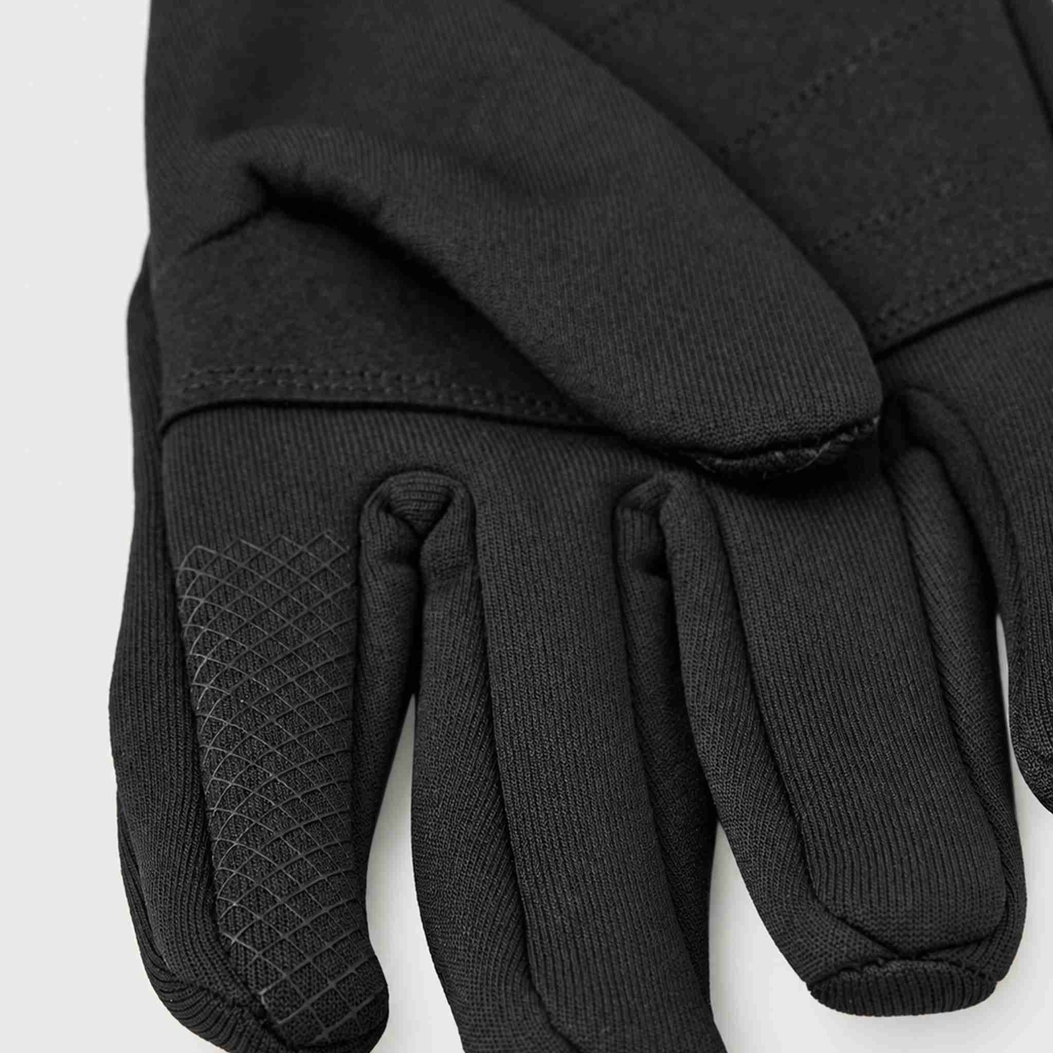 Hestra unisex Touch Point Fleece Liner Gloves (Black) - product detail view 3. AI-generated from manufacturer imagery.