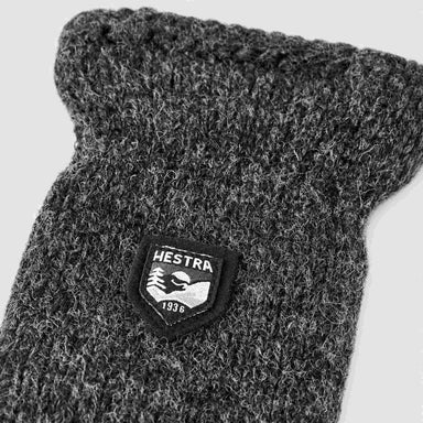 Hestra unisex Wool Mitt in Charcoal (Charcoal) - product detail view 2. AI-generated from manufacturer imagery.