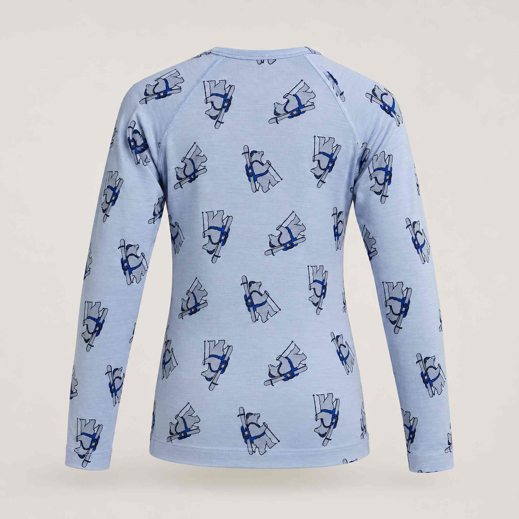 Icebreaker Kids Merino 200gm Oasis Crewe in Bear Print – back