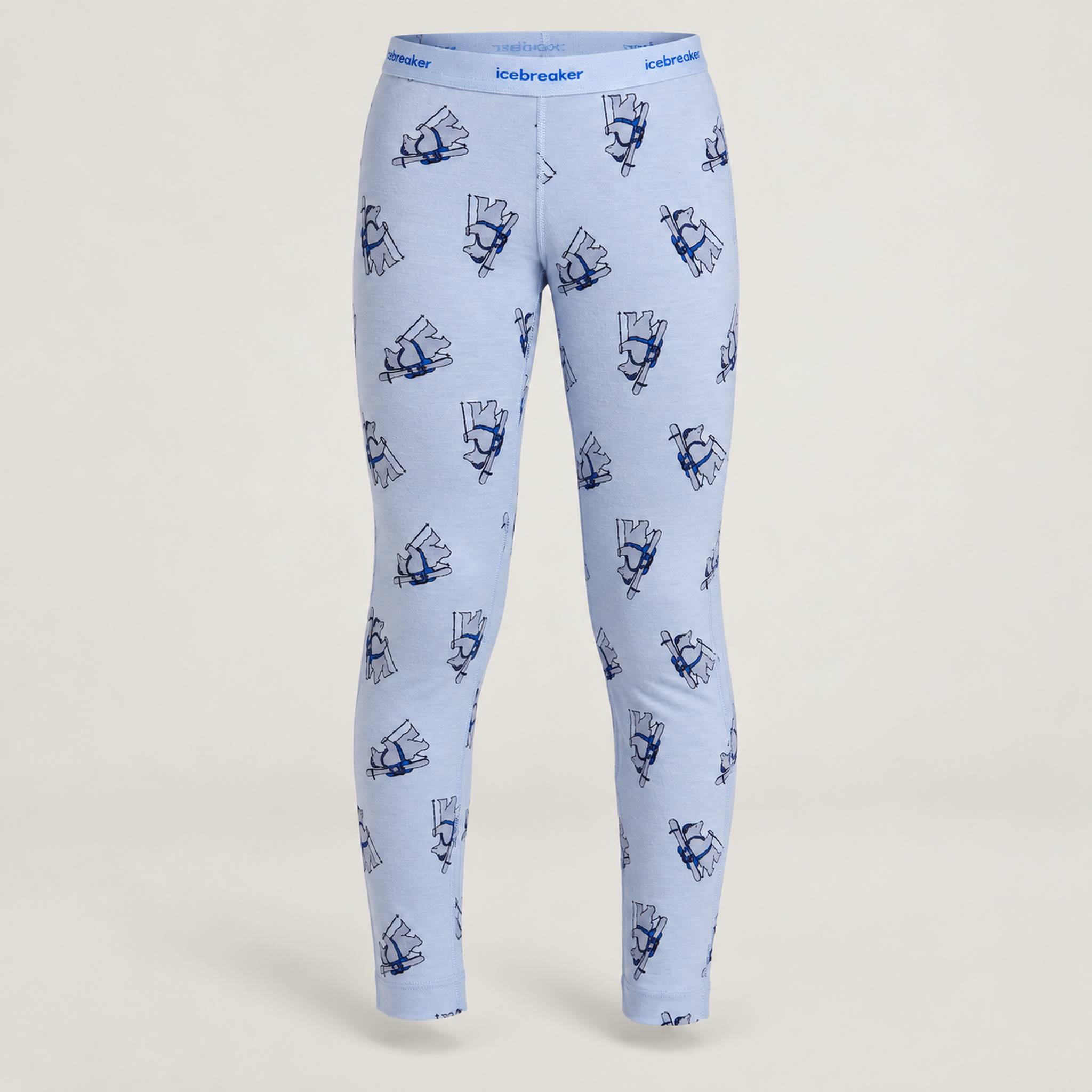 Icebreaker Kids Merino 200gm Oasis Leggings in Bear Print – front