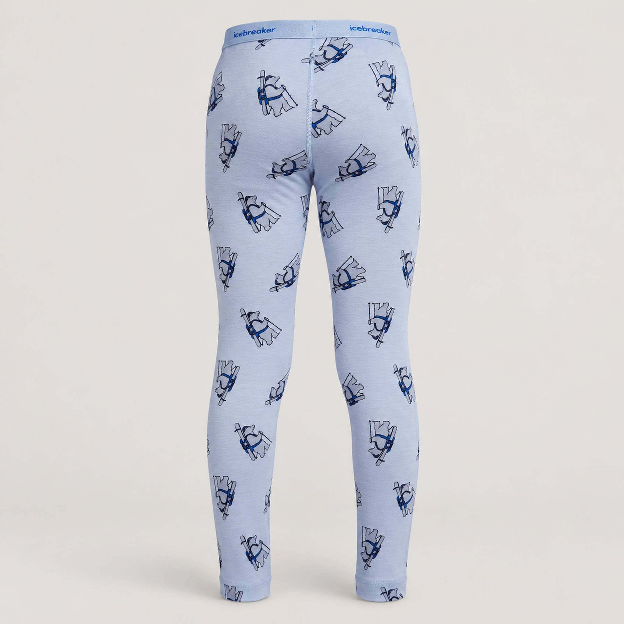 Icebreaker Kids Merino 200gm Oasis Leggings in Bear Print – back