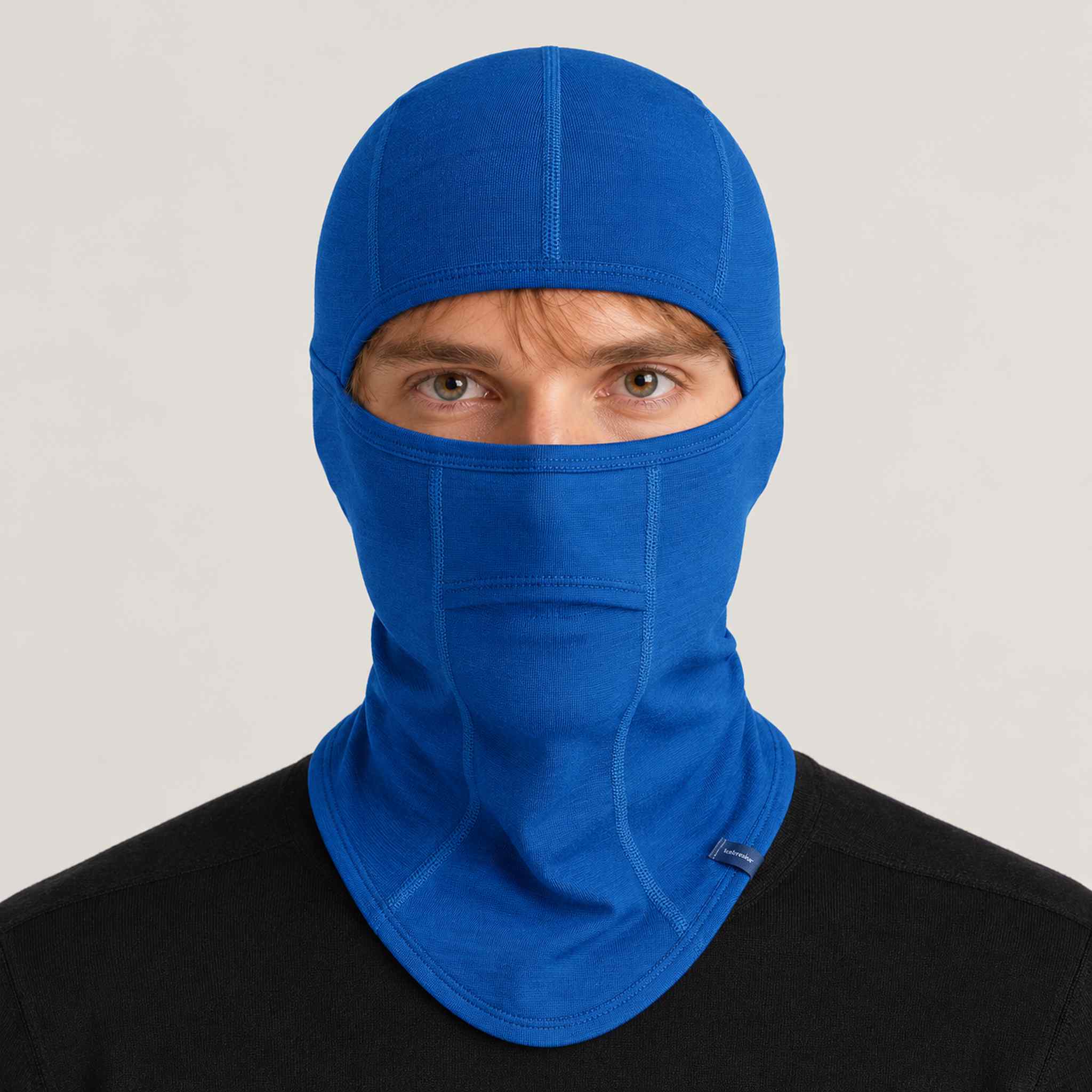 Icebreaker Oasis Balaclava in Lazurite Blue – male front