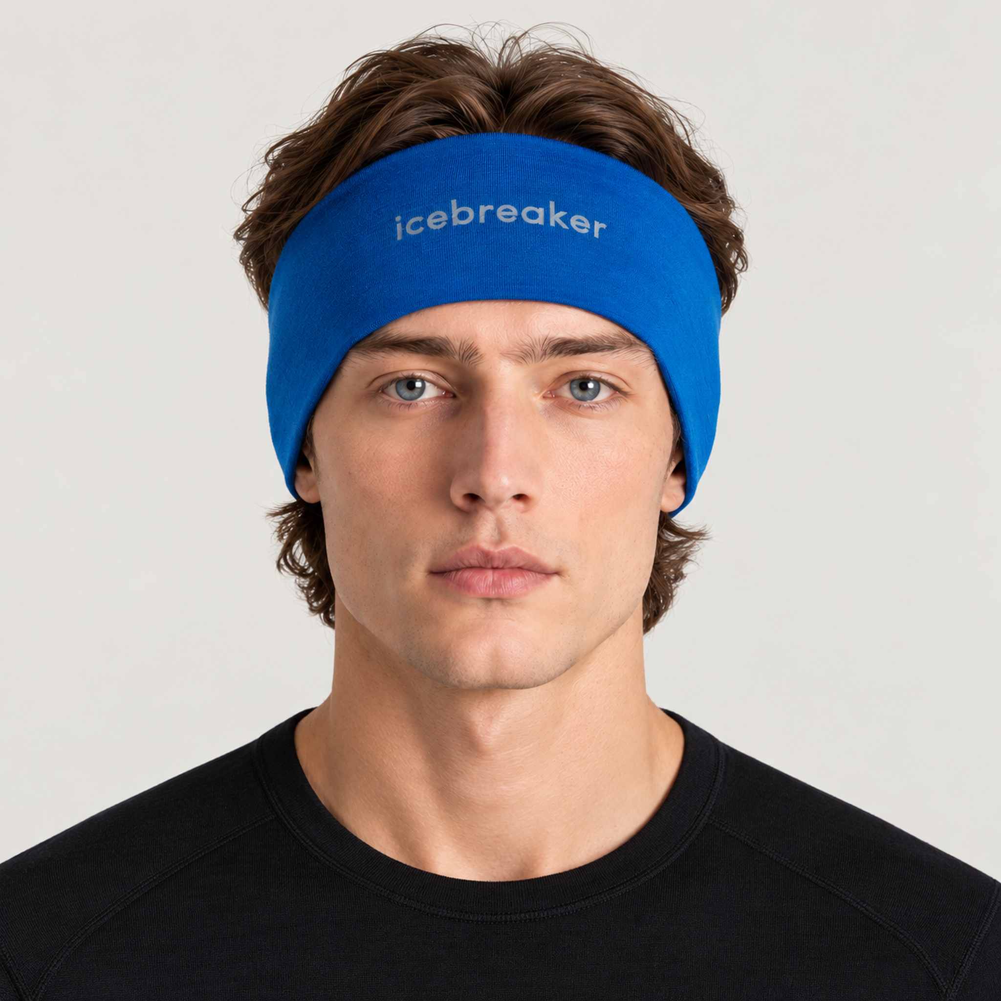 Icebreaker Oasis Headband in Lazurite Blue – male front