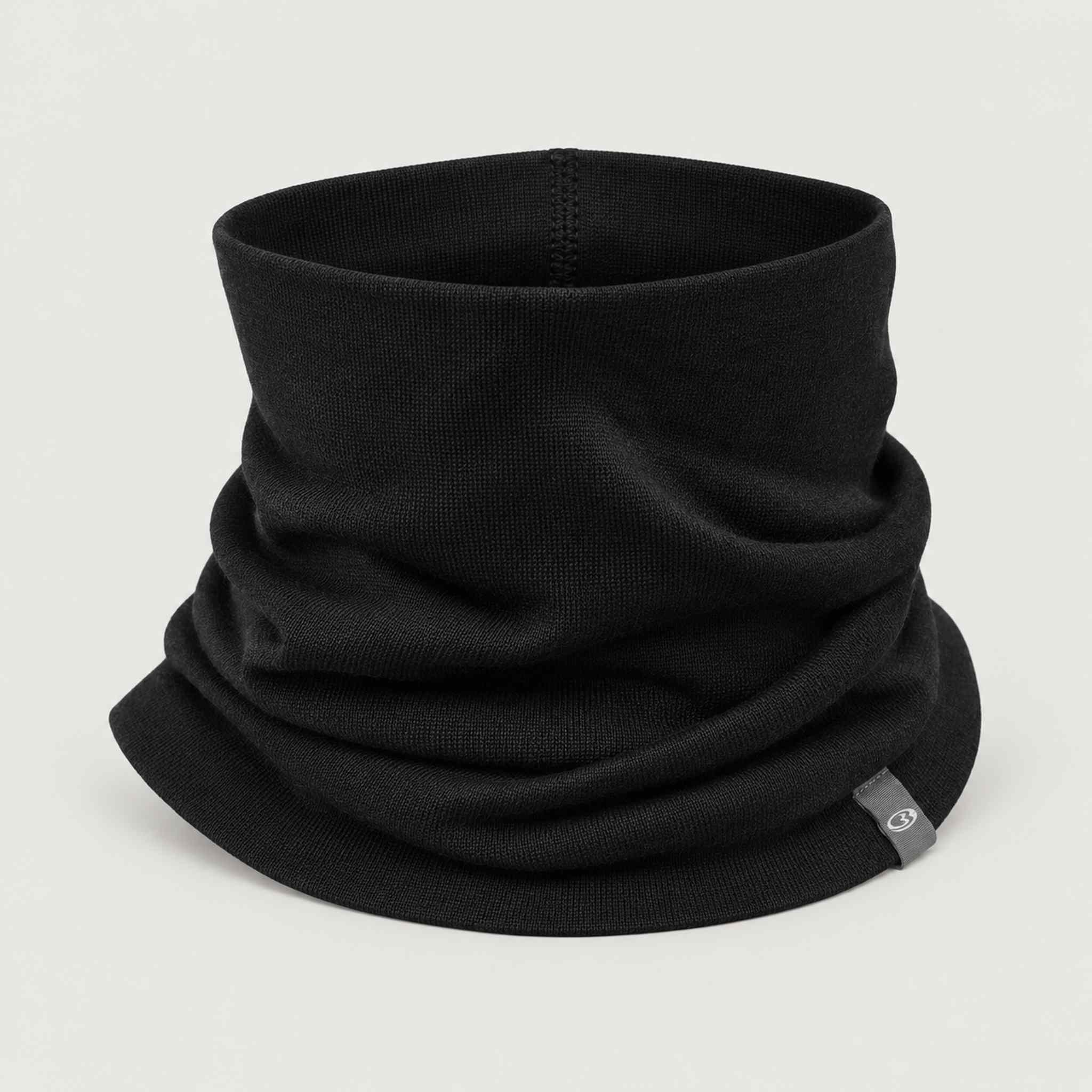 Icebreaker Oasis Neck Gaiter in Black – side