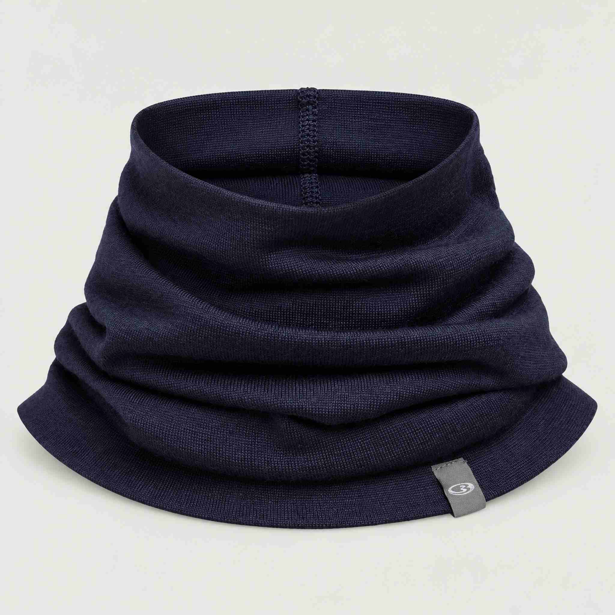 Icebreaker Oasis Neck Gaiter in Midnight Navy – front