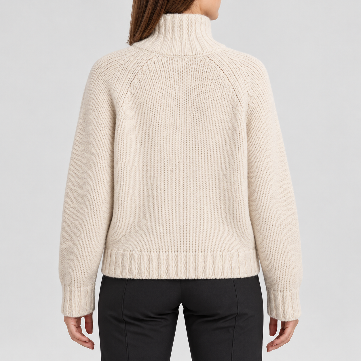 J Lindeberg April Sweater in Moonbeam, model back