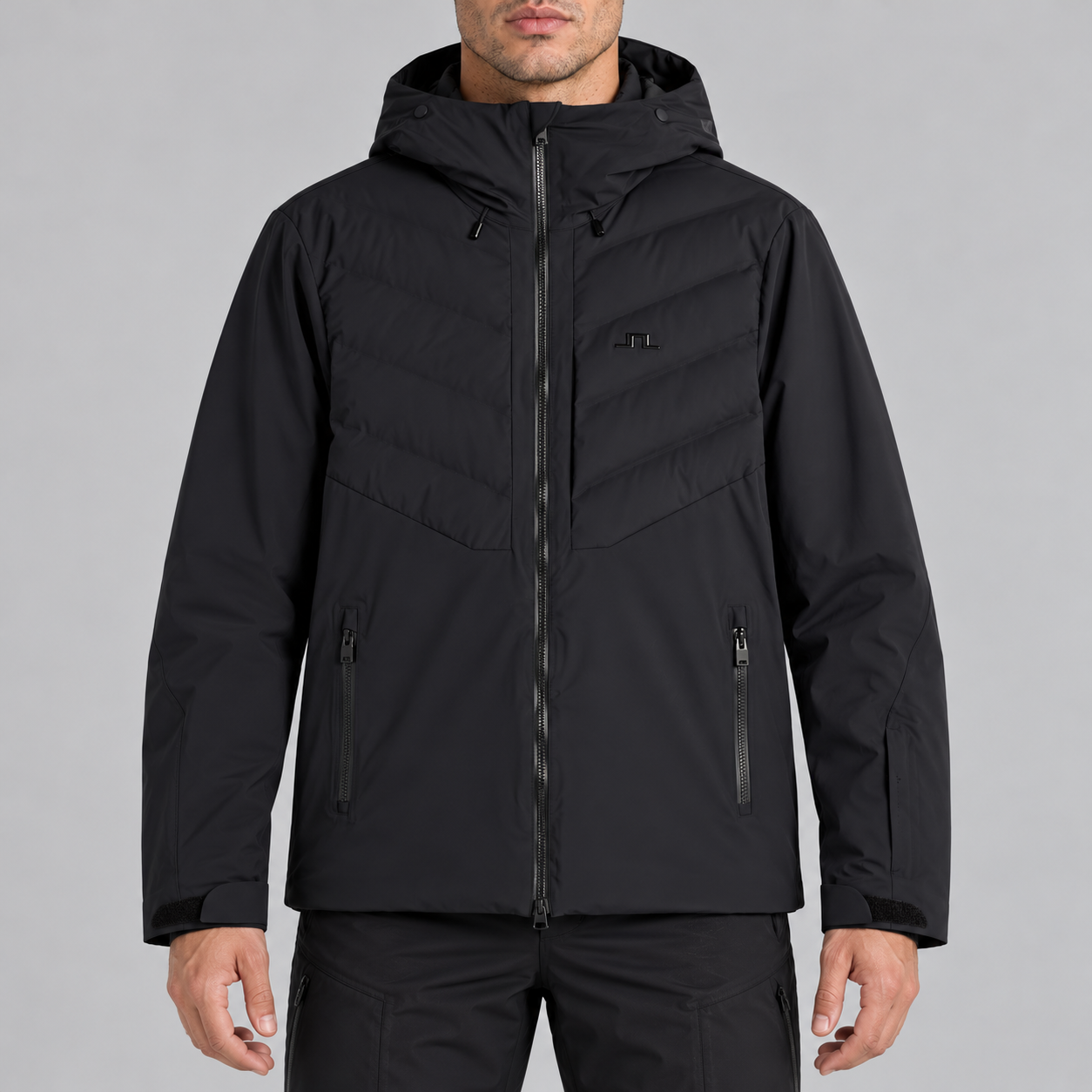 J Lindeberg Blackwell Ski Jacket in Black, model front