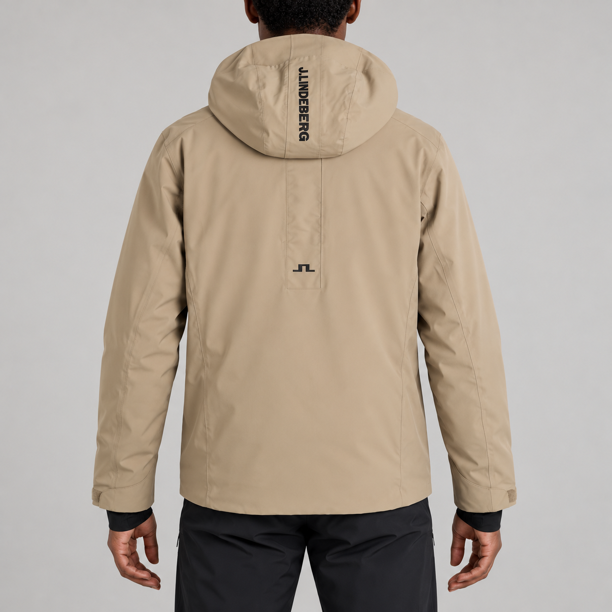 J Lindeberg Carrington Ski Jacket in Brindle, model back