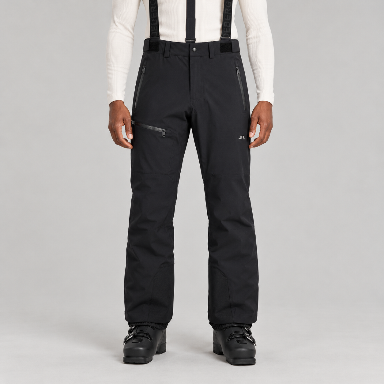 J Lindeberg Crue Ski Pants in Black, model front