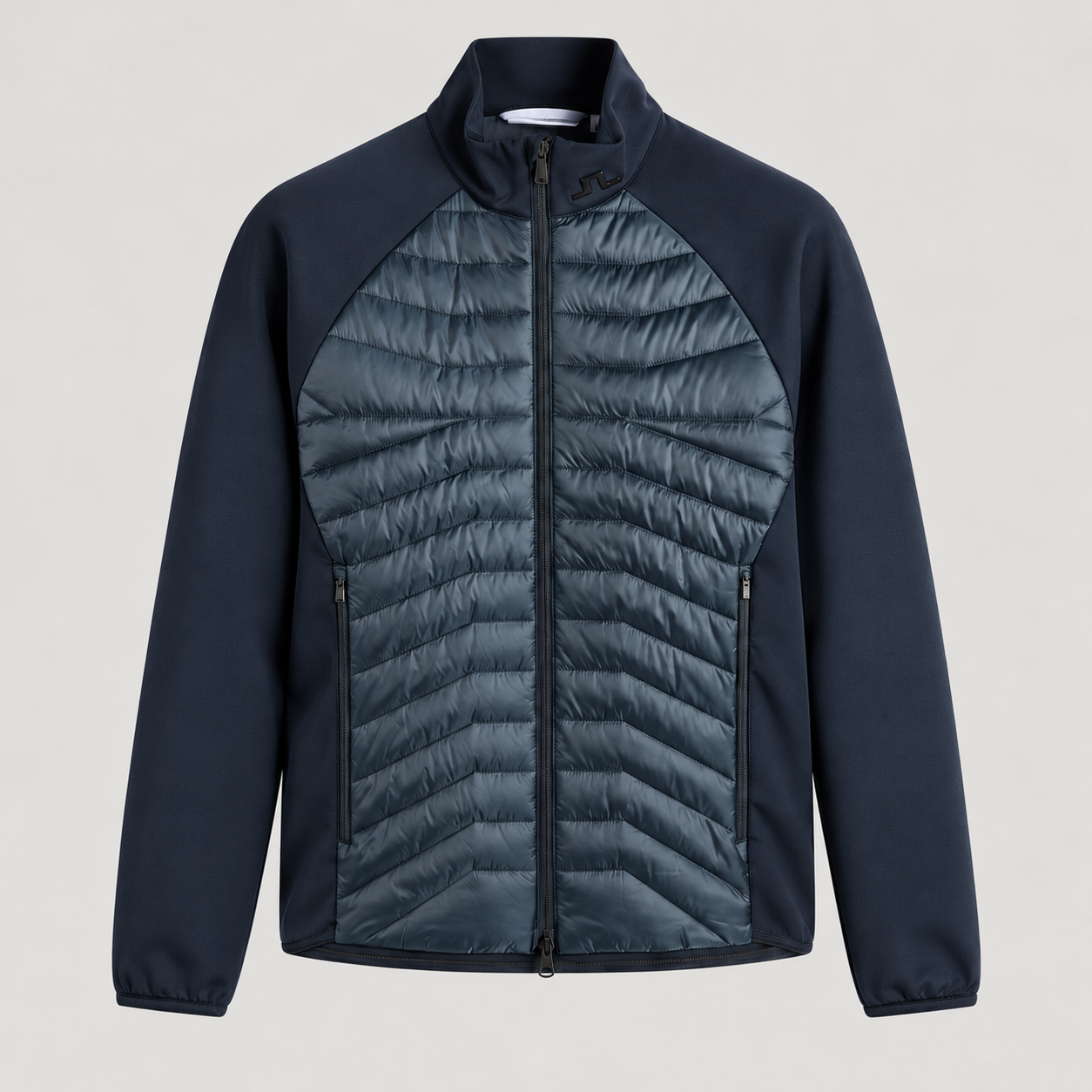 J Lindeberg Heyden Quilt Hybrid Jacket in Navy, product front