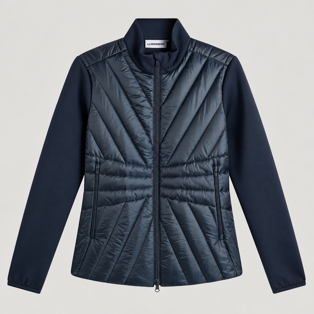 J Lindeberg Holma Quilt Hybrid Jacket in Navy, product front