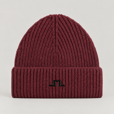 J Lindeberg Merino Beanie in Winetasting, product front