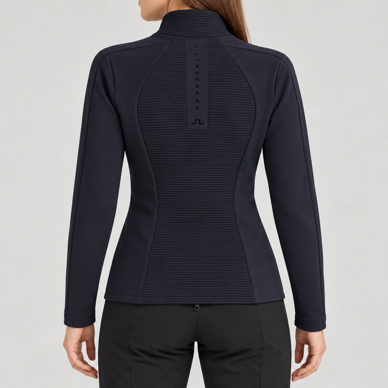 J Lindeberg Mireya Full Zip in Navy, model back