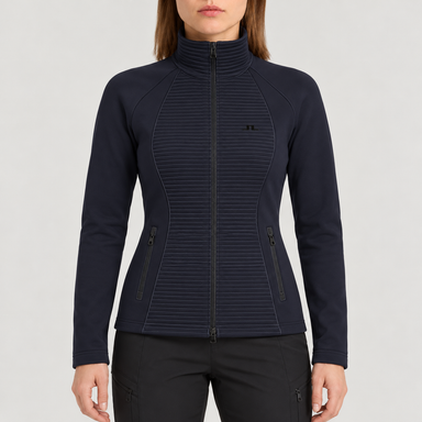 J Lindeberg Mireya Full Zip in Navy, model front