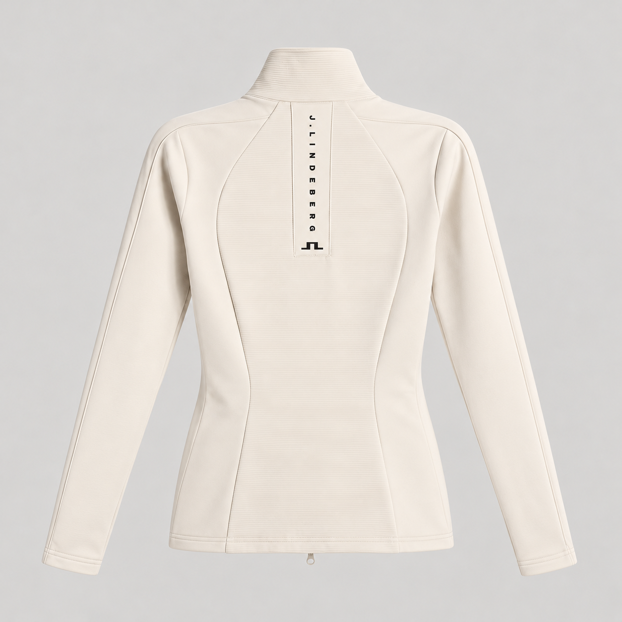 J Lindeberg Mireya Full Zip Mid Layer in Moonbeam, product back